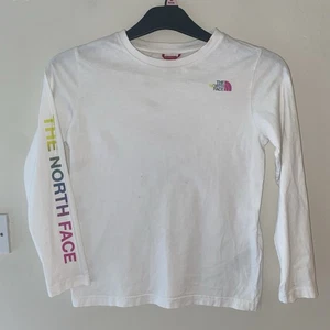 The North Face Age 10 Girls T Shirt White Long Sleeved - Picture 1 of 3