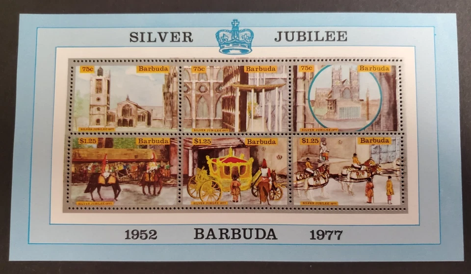 Barbuda, muy bonita minishoja completa 1977 MNH para Silver Jubilee Foto 1 de 1