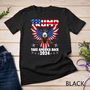 Camiseta Retro Trump 2024 Take America Back Bandera Americana Trump 2024 Unisex - Imagen 1 de 15
