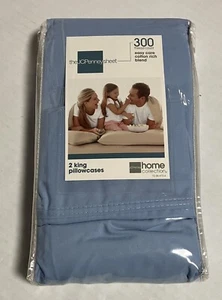 JCPenney Home Collection 2 fundas de almohada King 300 hilos Bluebell 21X40 nuevas en paquete - Imagen 1 de 3