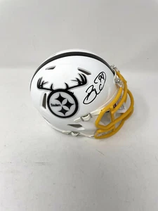 Brett Keisel Pittsburgh Steelers Signé Bois Personnalisé Mini Casque W / JSA - Picture 1 of 1