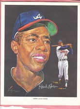 1966  PURE OIL  BRAVES   8.5  X  11  COMPLETE SET OF 12   AARON, MATHEWS   NM