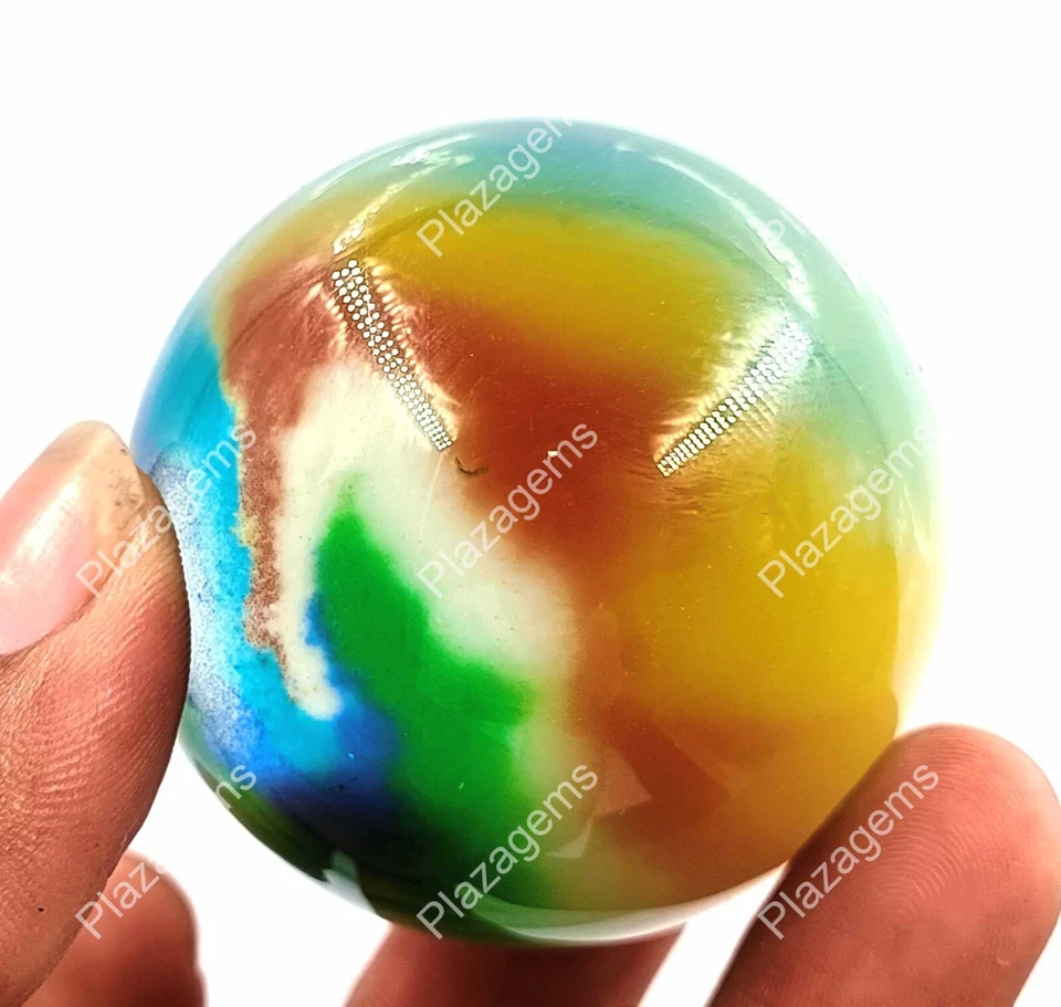 BOLA OJO DE GATO COLOR ARCO IRIS 812 CT CERTIFICADO POR LABORATORIO PIEDRA PRECIOSA SUELTA EKK Foto 1 de 4