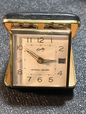 Vintage Bradley Wind Up Travel Alarm Desk Clock Auto Calendar Japan Working - Image 1 of 4