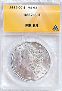 1882-CC Silver Morgan Dollar $1 MS63 ANACS - Great Eye Appeal!! - Picture 1 of 2