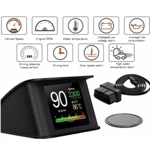 P10 Digital Device Consumption Tool Car HUD OBD2 head Up Display Speedometer - Picture 1 of 10