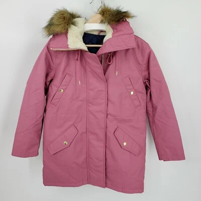 New J.Crew Perfect Winter Parka Eco Primaloft Size SP Petite Guava Berry Pink - Image 1 of 4