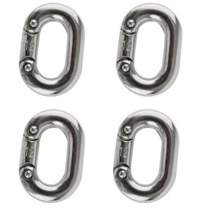 Eslabón de conexión de cadena de acero inoxidable 316 3/8" conector grado marino 4 piezas - Imagen 1 de 9