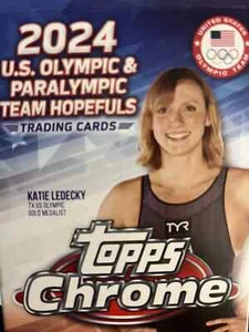 2024 TOPPS CHROME OLYMPICS - INSERTS - TEAM USA FLAMES LEDECKY PRIDE PARIS - PYC - Picture 1 of 1