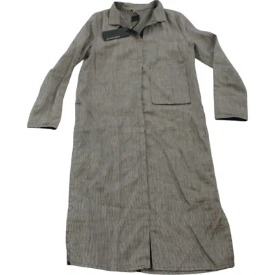$728 NEW Annette Gortz Nilli Jacket Striped Women's Size 34 XS S Ash Gray LINEN - Image 1 of 4