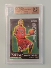 2008 Metal Universe Derrick Rose Precious Metal Gems PMG Green RC 9/50 BGS 9.5