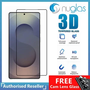 Screen Protector Nuglas Full Cover Tempered Glass For Samsung S25 Ultra S24 Cam - Picture 1 of 19