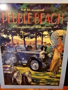 FIRMADO Pebble Beach Concourse Publicidad Tablero de Espuma Exhibición 48º Anual 1998 - Imagen 1 de 16