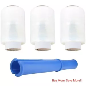 3 x Stretch Bundling Film Mini Wrap Clear 100mm x 165m Free Postage - Picture 1 of 4