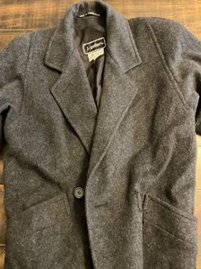 J. Gallery women's long pure virgin wool coat SZ 9/10 - Picture 1 of 9