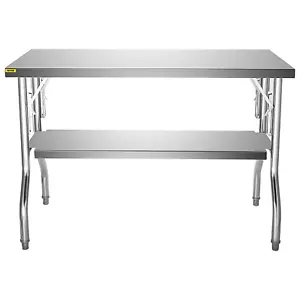 VEVOR Arbeitstisch Küche Gastro Zubereitungstisch 1220x762x850 mm Klappbar Tisch - Bild 1 von 12