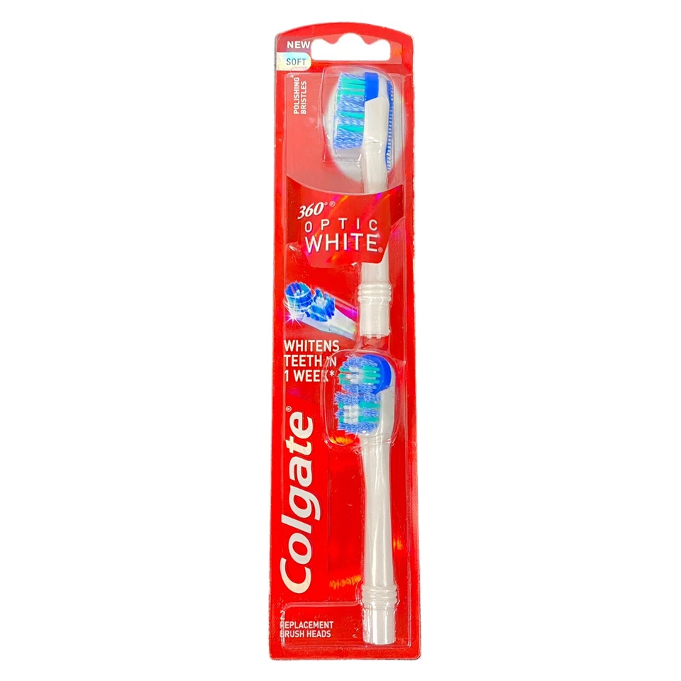 Colgate 360 Optic White Replacement Heads 2 Pack Soft