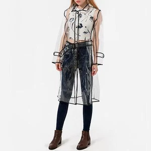 Transparent Clear Fashion Jacket Waterproof ed - Picture 1 of 5