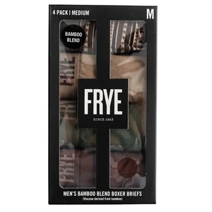 FRYE Boxer Briefs 4-Pack MEDIUM โ Bamboo Blend โ Olive, Tan, Brown, Tribal Print - Picture 1 of 5