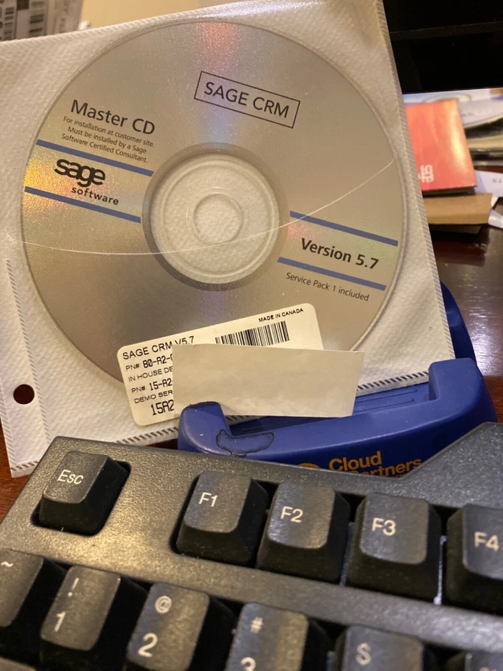 Original, Authentic and New Sage CRM v5.7 Complete. CRM100 and CRM200. Master CD - Image 1 of 3