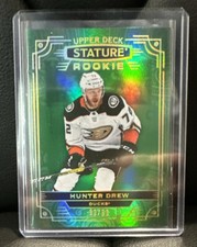 2022-23 Upper Deck Stature Hunter Drew #148 Rookie RC Green SP #30/66 DUCKS