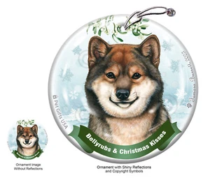 Bellyrubs & Kisses Ornament - Sesame Shiba Inu - Picture 1 of 1