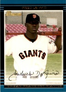 2002 BOWMAN DRAFT PICKS & PROSPECTS - RC #BDP2 FRED LEWIS SAN FRANCISCO GIANTS