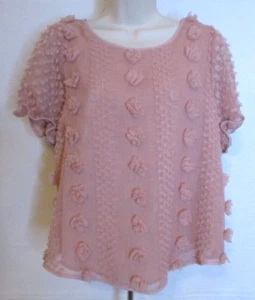 Blusa para mujer Mine pequeña malva/rosa polvorienta punto suizo texturizada moda - Imagen 1 de 6