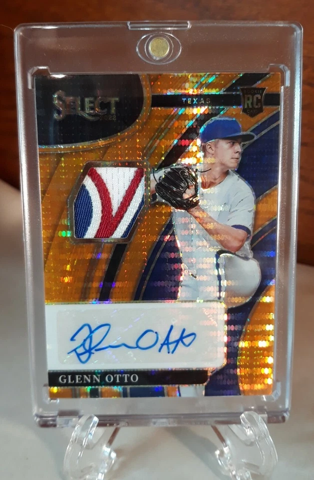 GLENN OTTO 2022 PANINI SELECT ORANGE PULSAR PRIZM FOTL ROOKIE PATCH AUTO /15  - Image 1 of 4