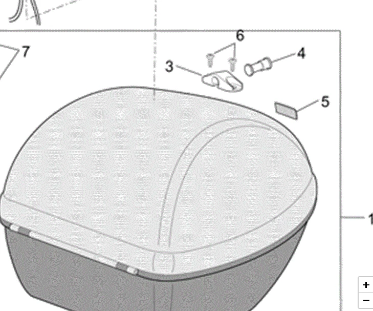 Pin de bloqueo de caja superior Aprilia OEM 2000-2005 Scarabeo 50 Scooter AP8221334 Foto 1 de 1