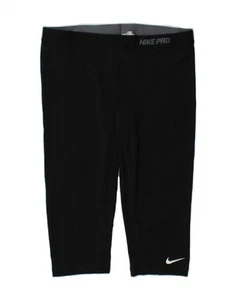 NIKE Womens Graphic Capri Leggings UK 18 XL Black CW68 - Picture 1 of 3