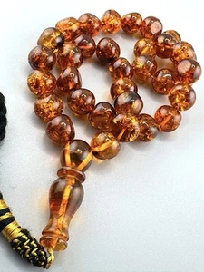Certified Pressed Baltic Amber Prayer Beads Rosary 14mm 55 gr. بولندي خمري - Bild 1 von 8