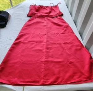 DAVIDS BRIDAL Michaelangelo 2pc Set Gown Prom Formal Bridal Party Sz 20 RED-7292 - Picture 1 of 16
