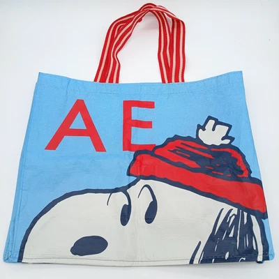 American Eagle Snoopy Reusable Tote Bag Nylon LARGE  - 19.5" x 6" x 16" - Image 1 of 4