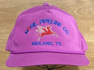 Pink Mobil Pipeline Midland Tx Baseball Cap With Pegasus Logo  - Picture 1 of 7