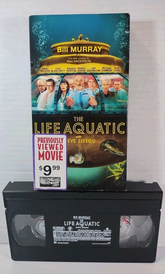 The Life Aquatic Steve Zissou VHS Tape Wes Anderson RARE Late Release 2005 Video - Image 1 of 4