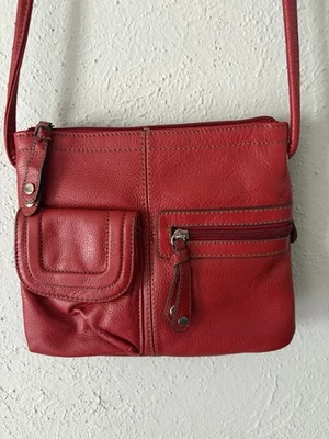 Bolso Bandolera TIGNANELLO Cuero Rojo De Colección Foto 1 de 4