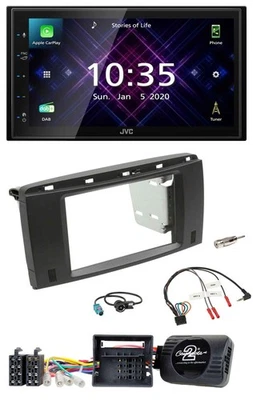 JVC DAB 2DIN Lenkrad Bluetooth USB Autoradio für Mercedes R-Klasse 2006-2012 - Bild 1 von 4