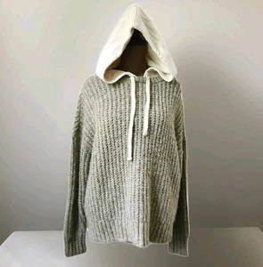 OFFLINE Aerie Hoodie XS Beige Sweater Knit NWT Cozy Oversized Pullover Casual - Picture 1 of 8