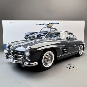 Original 1:12 Mercedes Benz 300SL blue gray pearl paint leather box car model - Picture 1 of 18