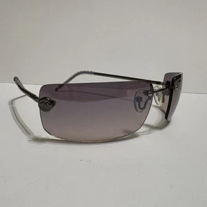 Gafas de sol Chanel para mujer lentes degradadas sin montura marco con logotipo CC de colección años 90 Gunmetal - Imagen 1 de 18