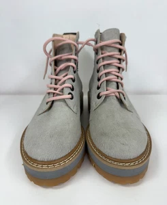 Mr & Mrs. Italy MMI Neu ohne Karton grau Ponyhaar Kampfstiefel Schuhe Gr. 36 - 6 - - Bild 1 von 5