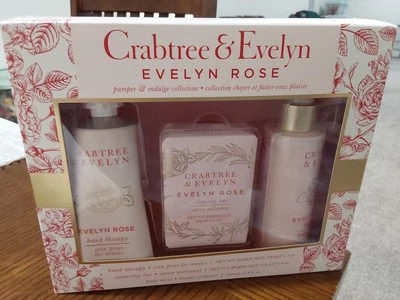 JUEGO CANGREJO & EVELYN "EVELYN ROSE" TERAPIA DE MANOS/BARRA DE LIMPIEZA/NIEBLA CORPORAL ¡NUEVO EN CAJA! Foto 1 de 3