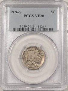 1926-S BUFFALO NICKEL - PCGS VF-20 - Picture 1 of 3