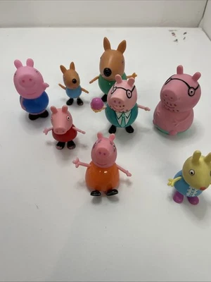 批量 Peppa Pig and Friends 玩具迷你玩偶 8 件 — 第 1/4 张图片