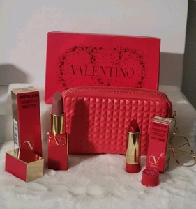 Valentino Lipstick Gift Set – Lipstick + Refill + Designer Cosmetic Bag - Picture 1 of 5