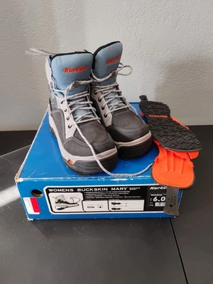 Bota de vadeo para mujer Korkers Buckskin Mary con suelas de fieltro - talla 6  Foto 1 de 4