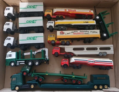 LOT DE 11 VEHICULES ANCIEN - CAMION CNC SHELL MAJORETTE WORLEIN 1/100 Foto 1 de 4