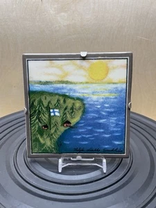 Azulejo de pared arte cerámica vintage Arabia Finlandia Helja Liukko Sundstrom 4,5x4,5 - Imagen 1 de 3