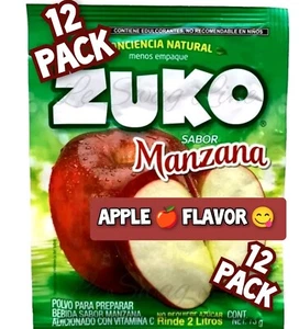 12-Pk ZUKO Manzana / Apple ZUKO Powder Drink Flavor 13g/.4oz APPLE ๐ DRINK - Picture 1 of 4